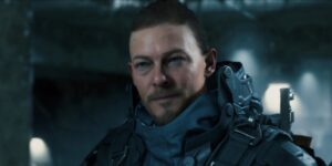 Modo fotográfico de Death Stranding sendo usado para ignorar a verificação da idade