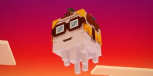 O Minecraft Player cria enorme estátua Ghast Ghast no jogo