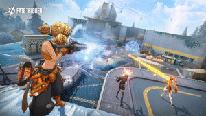 Experimente a batalha no estilo anime Royale que se desenrola em uma cidade flutuante, “Trigger of Destiny”. Desfrute de batalhas tridimensionais em um mapa com uma enorme diferença de elevação[gamescom]
