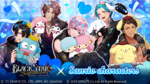“Black Star -Theater Starless-” realizará um evento de colaboração com personagens da Sanrio a partir das 18h do dia 10 de outubro