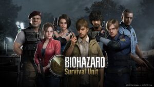 Jogo de estratégia “BIOHAZARD Survival Unit”, serviço iniciado no dia 18 de novembro. Desenhando uma história paralela enquanto herdamos a visão de mundo de Resident Evil