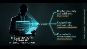 Choice Text Game é um thriller de negociação de crise, já disponível